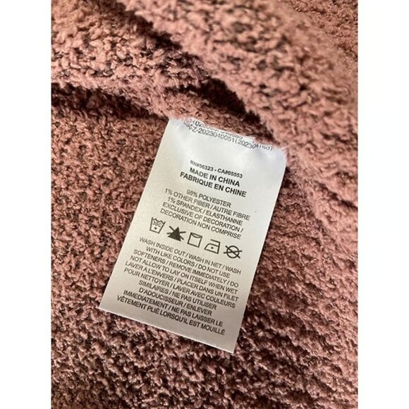 Nike Phoenix Cozy Boucle Long Knit Cardigan Size Medium Women Plum FD4282-208 - Picture 6 of 6